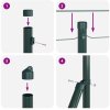Euro plot s 7 přírubovými sloupky 1x10 m galvanizovaná ocel 3350804