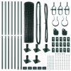 Euro plot s 7 přírubovými sloupky 1x10 m galvanizovaná ocel 3350804