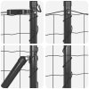 Evropské oplocení s 7 sloupky 1x10 m Pozinkovaná ocel 3350969