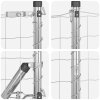 Euro plot s 7 vyčnívajícími sloupky 1.5x10 m Pozinkovaná ocel 3350995