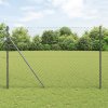 Řetězový plot Sada 2 Šedá Ocel 25 x 1,5 m Odolný 3351120