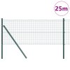 Svařované drátěné oplocení s 13 sloupky Zelené 0.6x25 m Ocel 3351720