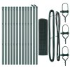 Svařované drátěné oplocení s 13 sloupky Zelené 0.6x25 m Ocel 3351720