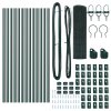 Svařované drátěné oplocení s 13 sloupky Zelené 0.6x25 m Ocel 3351720