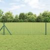 Svařované drátěné oplocení s 13 sloupky Zelené 0.6x25 m Ocel 3351720