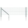 svárkový drátěný plot s 13 sloupky Zelený 0.4x25 m Ocel 3352066