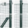svárkový drátěný plot s 13 sloupky Zelený 0.4x25 m Ocel 3352066