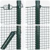 Zelená PVC sada plotových sloupků Sada 2 PVC, kov 25 x 0.5 m 3352069