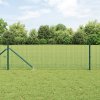 Sada sloupků na plot Sada 2 ks Zelená Kov 25 x 0.5 m Pevná 3352070