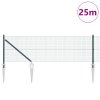Svařovaný drátěný plot s 13 kolíky zelený 0,8x25 m ocel 3352076