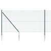 Plotový sloupek set Sada 2 Zelená Kov 25 x 1 m Odolné 3352080