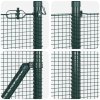 Plotový sloupek set Sada 2 Zelená Kov 25 x 1 m Odolné 3352080