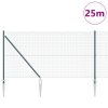 Svařovaný drátěný plot se 13 hroty Zelený 1.4x25 m Ocel 3352089