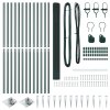 PVC plotový sloupek set Sada 2 Zelená PVC 25 x 1,5 m Odolné 3352095