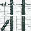 PVC plotový sloupek set Sada 2 Zelená PVC 25 x 1,5 m Odolné 3352095