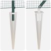 PVC plotový sloupek set Sada 2 Zelená PVC 25 x 1,5 m Odolné 3352095