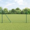 PVC plotový sloupek set Sada 2 Zelená PVC 25 x 1,5 m Odolné 3352095