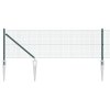 Svařované drátěné oplocení s 13 špičatými sloupky Zelené 0.4x50 m Ocel 3352099