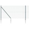 Svařovaný drátěný plot se 13 hrotovými sloupky Zelený 1.4x50 m ocel 3352124