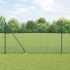 Svařovaný drátěný plot s 13 špicovýma sloupkama Zelený 1,5x50 m Ocel 3352127