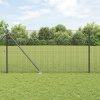 Svařovaný drátěný plot s 13 hrotovými kotvami šedý 1x100 m ocel 3352263