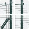Svařované drátěné oplocení s 13 přírubovými sloupky Zelené 0.8x25 m Ocel 3352434