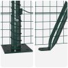 Svařované drátěné oplocení s 13 přírubovými sloupky Zelené 0.8x25 m Ocel 3352434