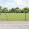Šedý hexagonální plot vidaXL 1.2x10 m z oceli, Plotové sloupky vidaXL s podstavci 7 ks Ø32mm 68.5cm z pozinkované oceli 3353625