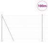 Hexagonální plot vidaXL 1.4x100 m Pozinkovaná ocel, Plotové sloupky vidaXL se základnovými deskami 13 ks Ø32mm 78.5cm Pozinkovaná ocel 3353878