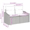 5dílný zahradní jídelní set s polštáři černý poly rattan 3355256