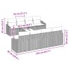 Sada zahradního sofa s polštáři šedá poly ratan 3355318