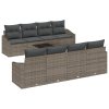 Sada zahradního sofa s polštáři šedá poly ratan 3355318