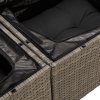 Sada zahradního sofa s polštáři šedá poly ratan 3355318