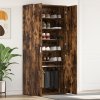 Skříň na boty Kouřený dub 80x39x180 cm Kompozitní dřevo 3333870