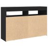 Komoda Černá Dřevěný materiály 116 x 30 x 75 cm Komoda 3333877