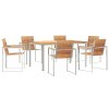 Zahradní sada na stolování 7 kusů Masivní dřevo Teak 3334824