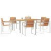 Zahradní sada na stolování 7 kusů Masivní dřevo Teak 3334824