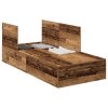 Rám postele s úložným prostorem Staré dřevo 100x200 cm 3335355