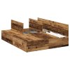 Rám postele s úložným prostorem Staré dřevo 135x190 cm 3335443