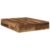 Rám postele s úložným prostorem Staré dřevo 135x190 cm 3335443
