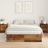 Rám postele s úložným prostorem Staré dřevo 135x190 cm 3335443