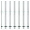 Plotové sloupky 44 ks U-Channel Zelené 160 cm Ocelové 3335921