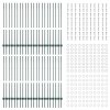 Plotové sloupky 44 ks U-Channel Zelené 160 cm Ocelové 3335921