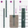 Svařované drátěné oplocení s 22 U sloupky Zelená 1.4x50 m Ocel 3336525