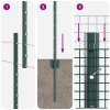 Svařovaný drátěný plot s 22 U sloupky Zelený 1,5x50 m Ocel 3336527