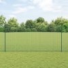 Svařovaný drátěný plot s 22 U sloupky Zelený 1,5x50 m Ocel 3336527