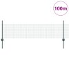 Svářený drátěný plot s 44 U sloupky Zelený 0,5x100 m Ocel 3336533