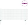 Svařovaný drátěný plot s 44 U sloupky Zelený 1x100 m Ocel 3336545