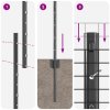 Svařené drátěné oplocení s 10 U sloupky šedé 1,2x10 m ocel 3336568