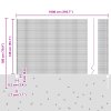 Svařovaná drátěná plotovina s 10 U sloupky Šedá 1,4x10 m Ocel 3336570